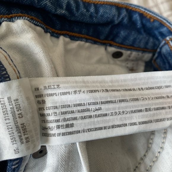 Abercrombie & Fitch Mom High Rise Curve Love Exposed Button Fly Raw Hem Jean 27 - Picture 10 of 10